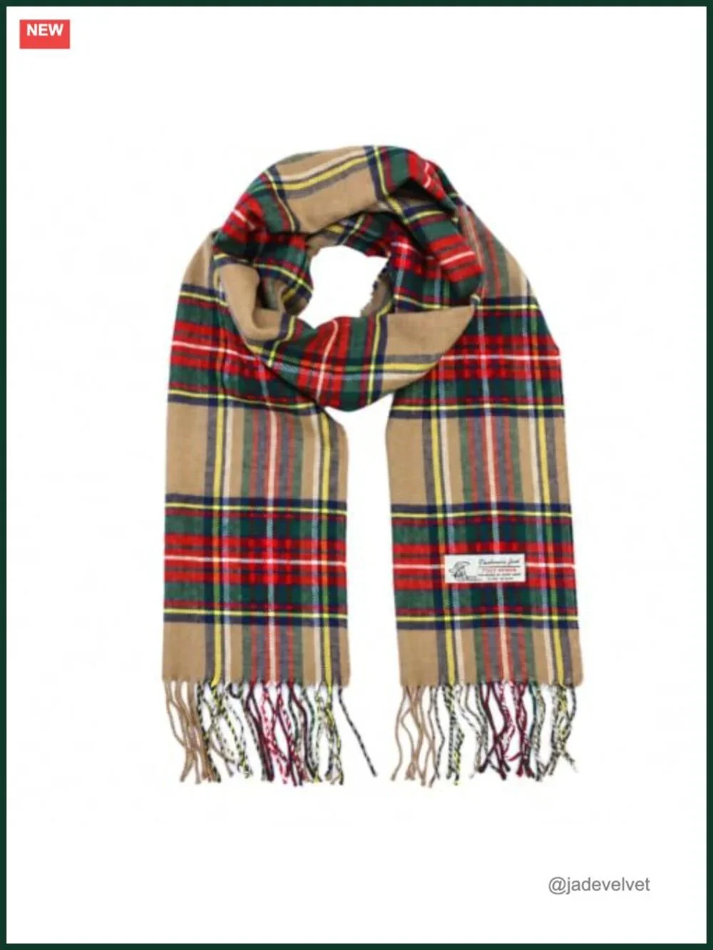 100% Viscose Plaid Winter Scarf Cashmere Feel Long Shawl